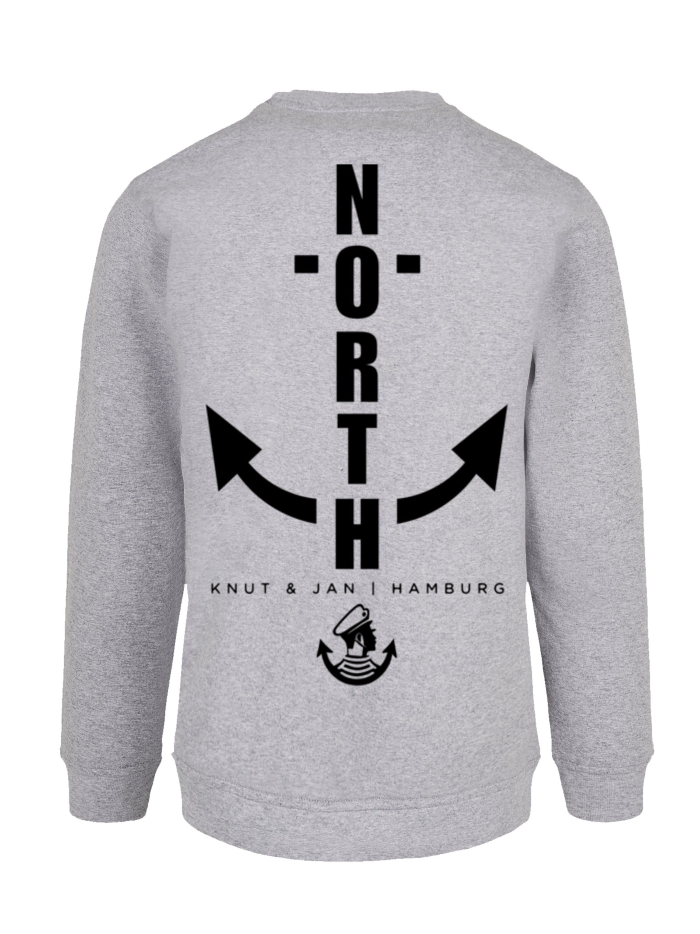 F4NT4STIC Sweatshirt 'North Anchor Knut & Jan Hamburg' in Grijs