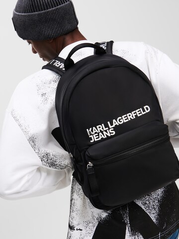 KARL LAGERFELD JEANS Backpack ' ESSENTIAL ' in Black: front
