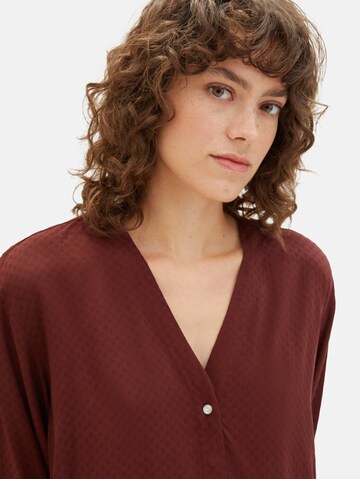 TOM TAILOR Blouse in Brown