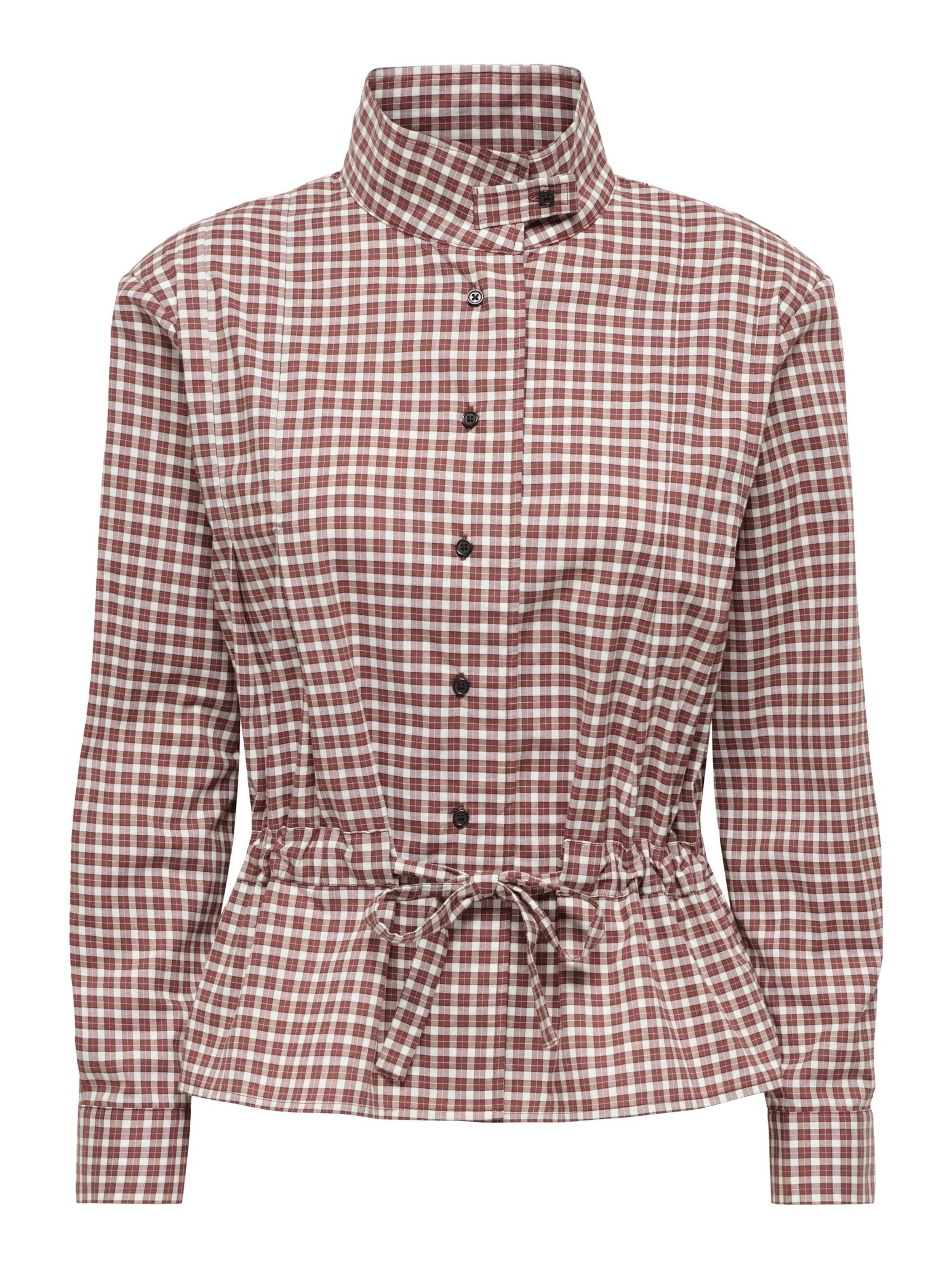 ONLY Bluse 'ONLKeery' i XS i brun / sort / hvid, Produktvisning