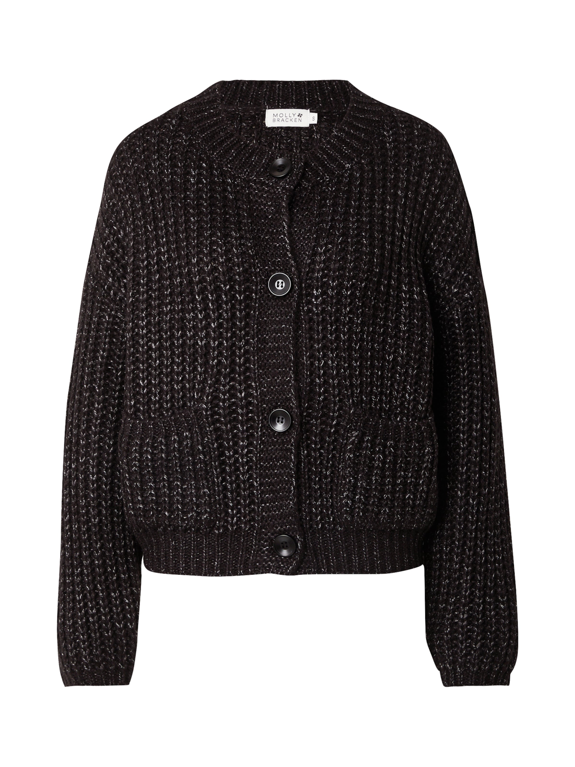 Molly BRACKEN Πλεκτή ζακέτα σε μαύρο: μπροστά