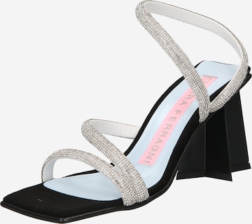 Chiara Ferragni Strap Sandals in Grey: front