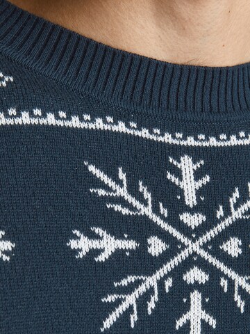 JACK & JONES Sweater 'Snowy' in Blue