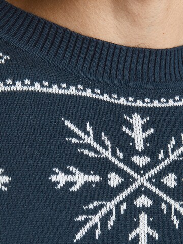 JACK & JONES Pulóver 'Snowy' - kék