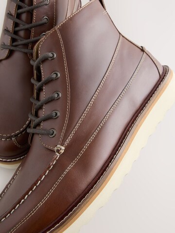 Next Boots med snörning i brun