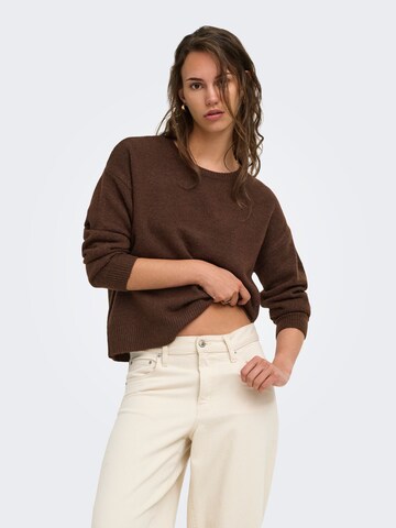 Pull-over 'ONLOLIVIA' ONLY en marron : devant