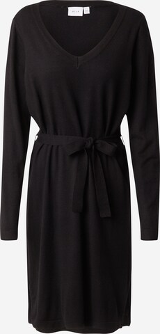 Robes en maille VILA en noir : devant