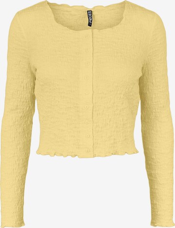 Camicia da donna 'Harlow' di PIECES in giallo: frontale