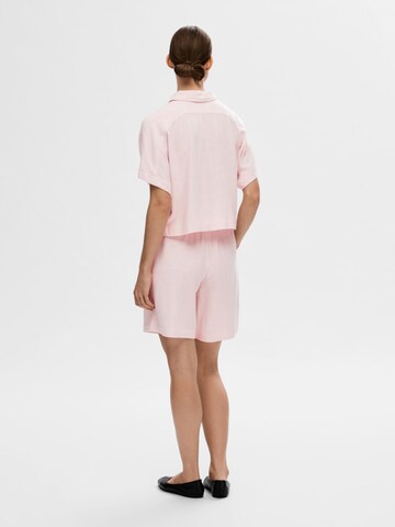 Regular Pantalon SELECTED FEMME en rose