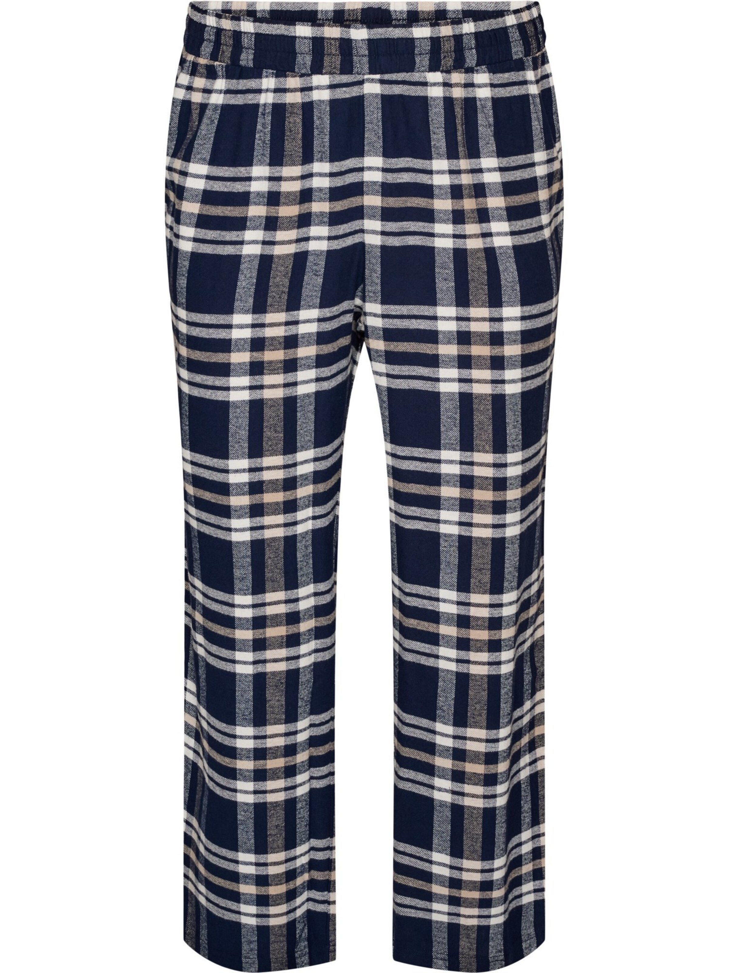 Pantaloni de pijama 'HELMI' de la Zizzi pe albastru: față