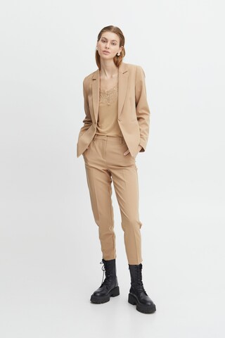 ICHI Slimfit Hose 'LEXI' in Braun