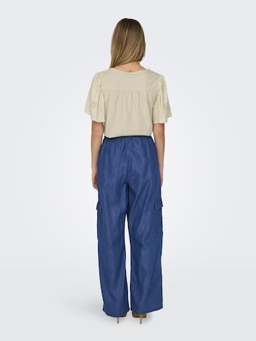 Wide Leg Jeans cargo 'MARLA' ONLY en bleu