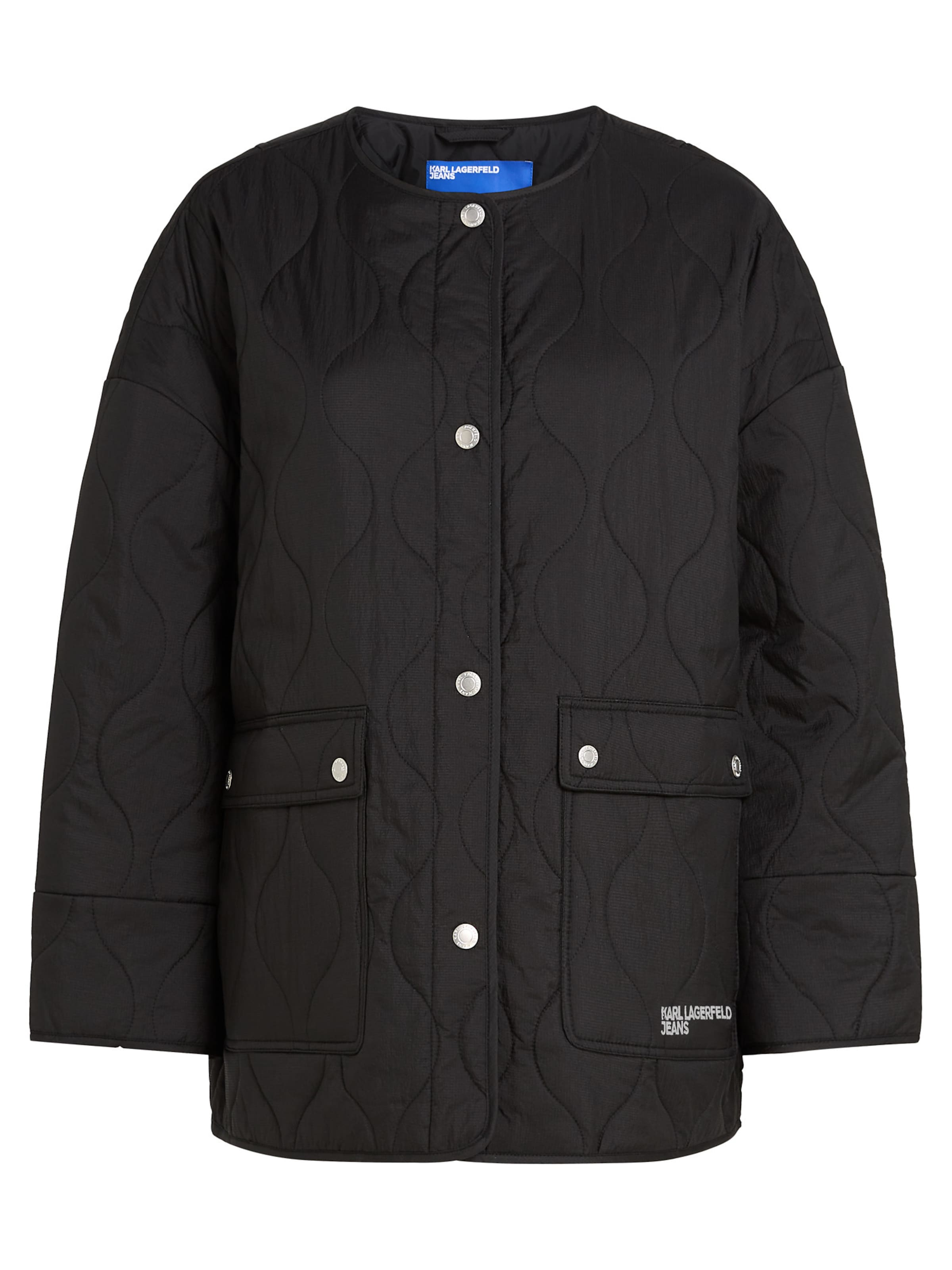 KARL LAGERFELD JEANS Kevad-sügisjope, värv must: eest vaates