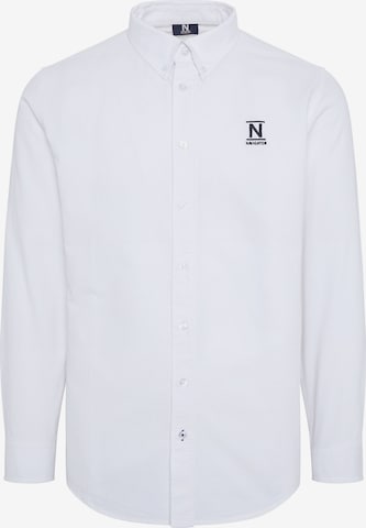 Navigator Regular fit Button Up Shirt in White: front