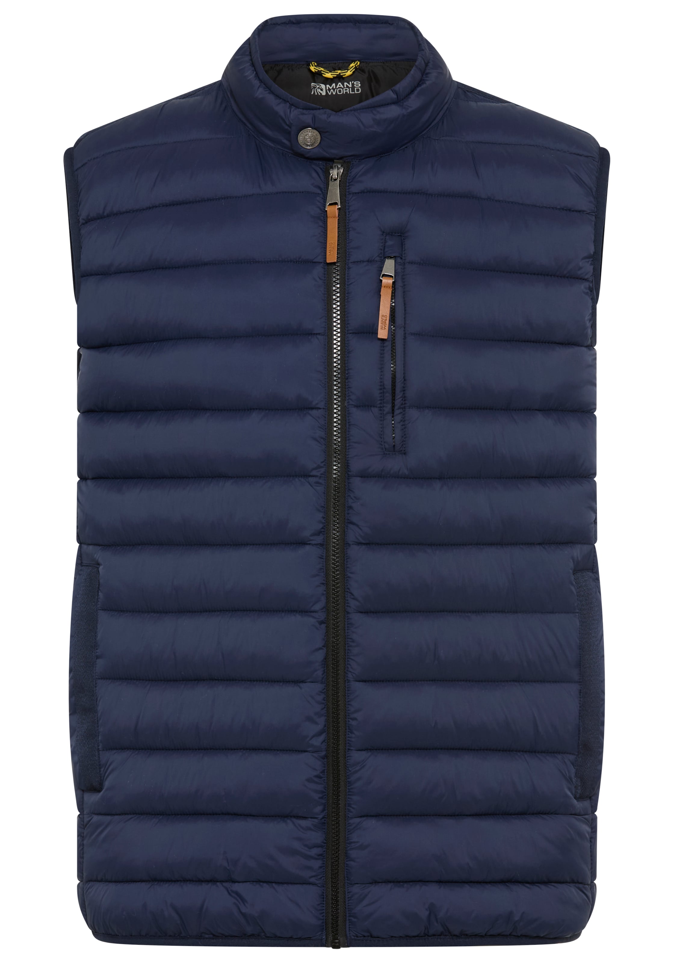 Man's World Vest in Blue: front