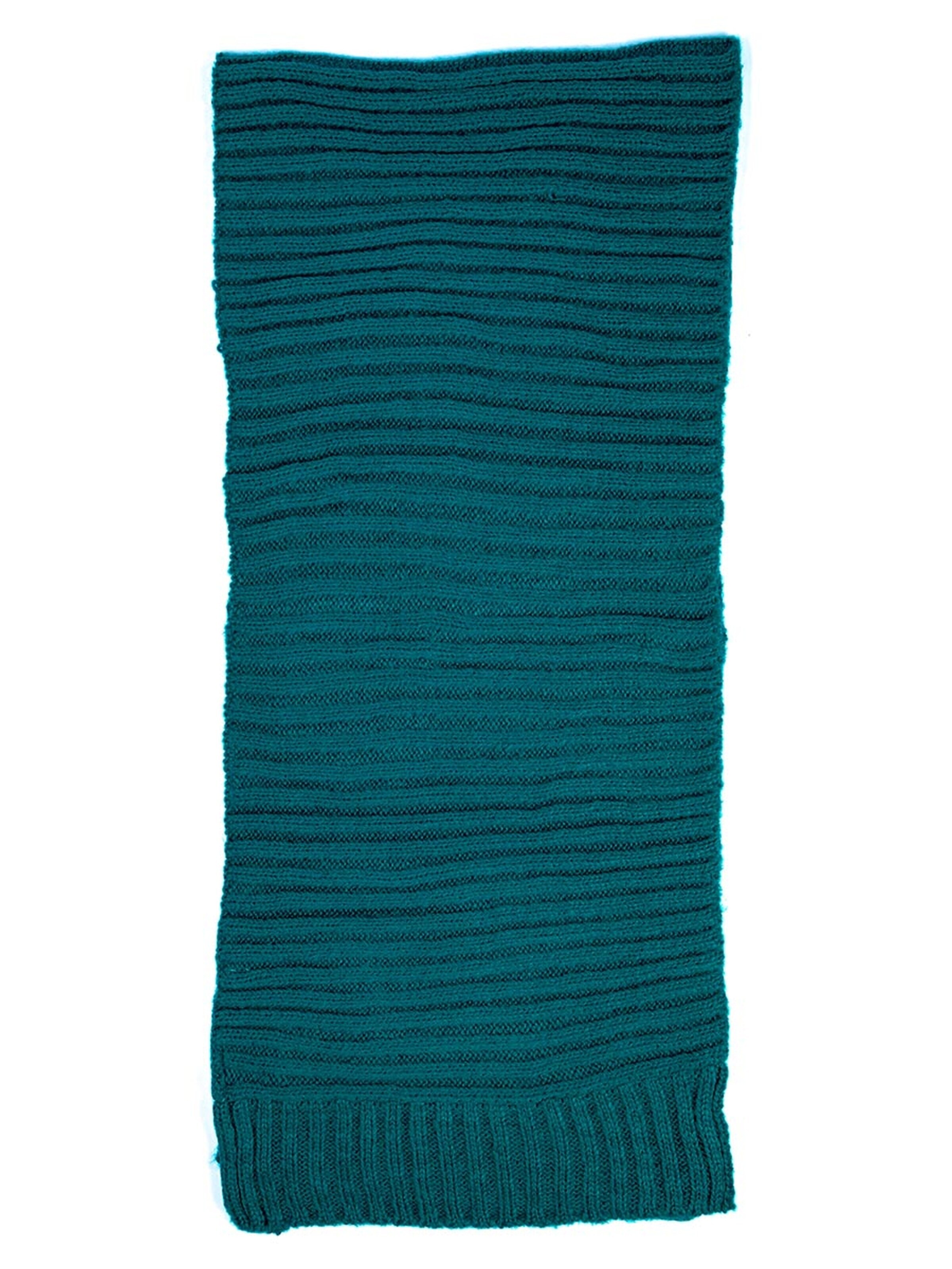 Passigatti Wrap 'Wolliger Strickschal gerippt' in Blue