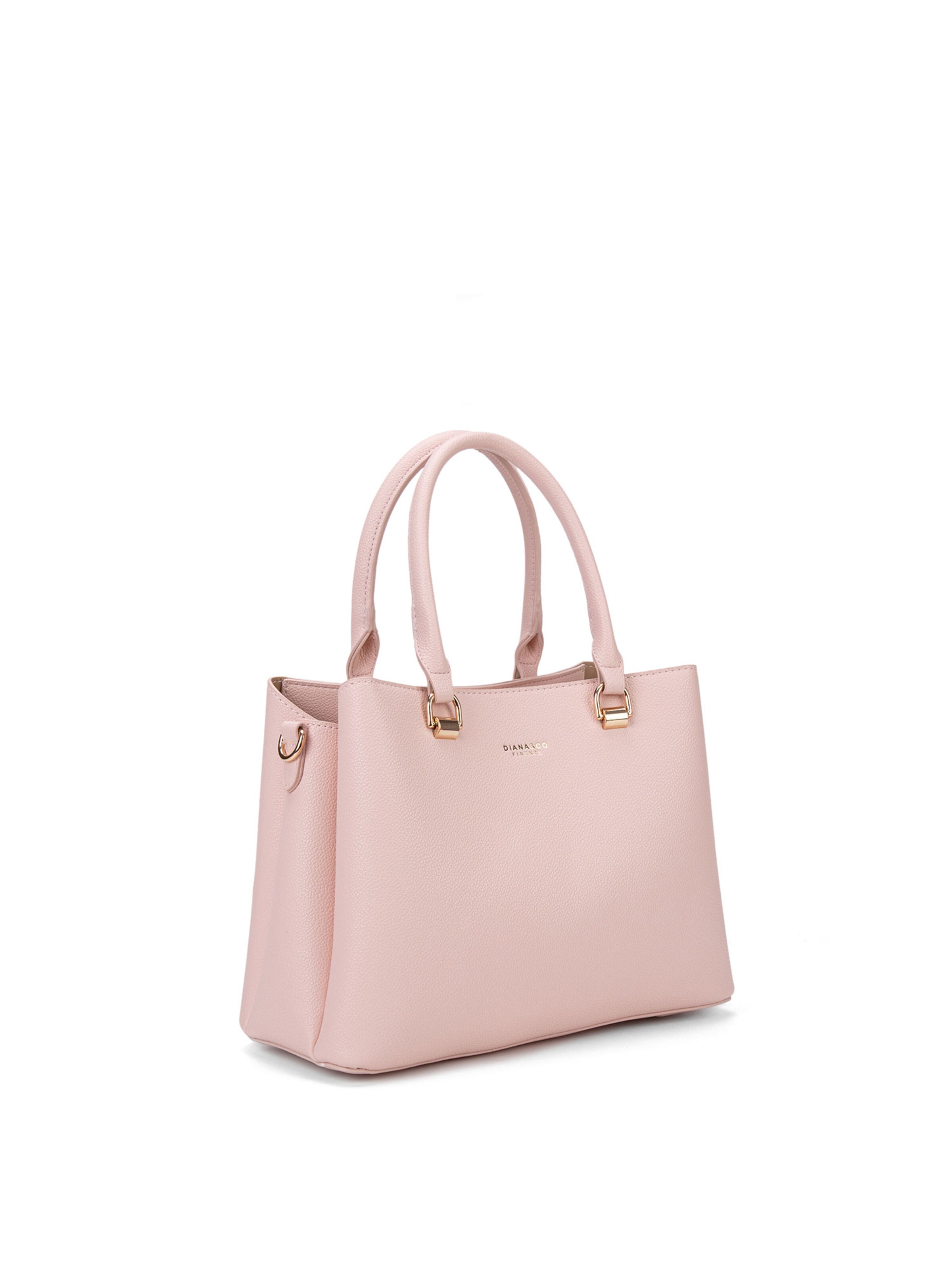 Borsa a mano 'Borsa a Mano Vegan Leather Diana & Co Firenze - Zip e Tracolla Rimovibile' di Diana&Co. in rosa