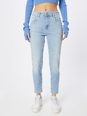 Pepe Jeans גזרת סלים ג'ינס 'Violet' בכחול: מלפנים