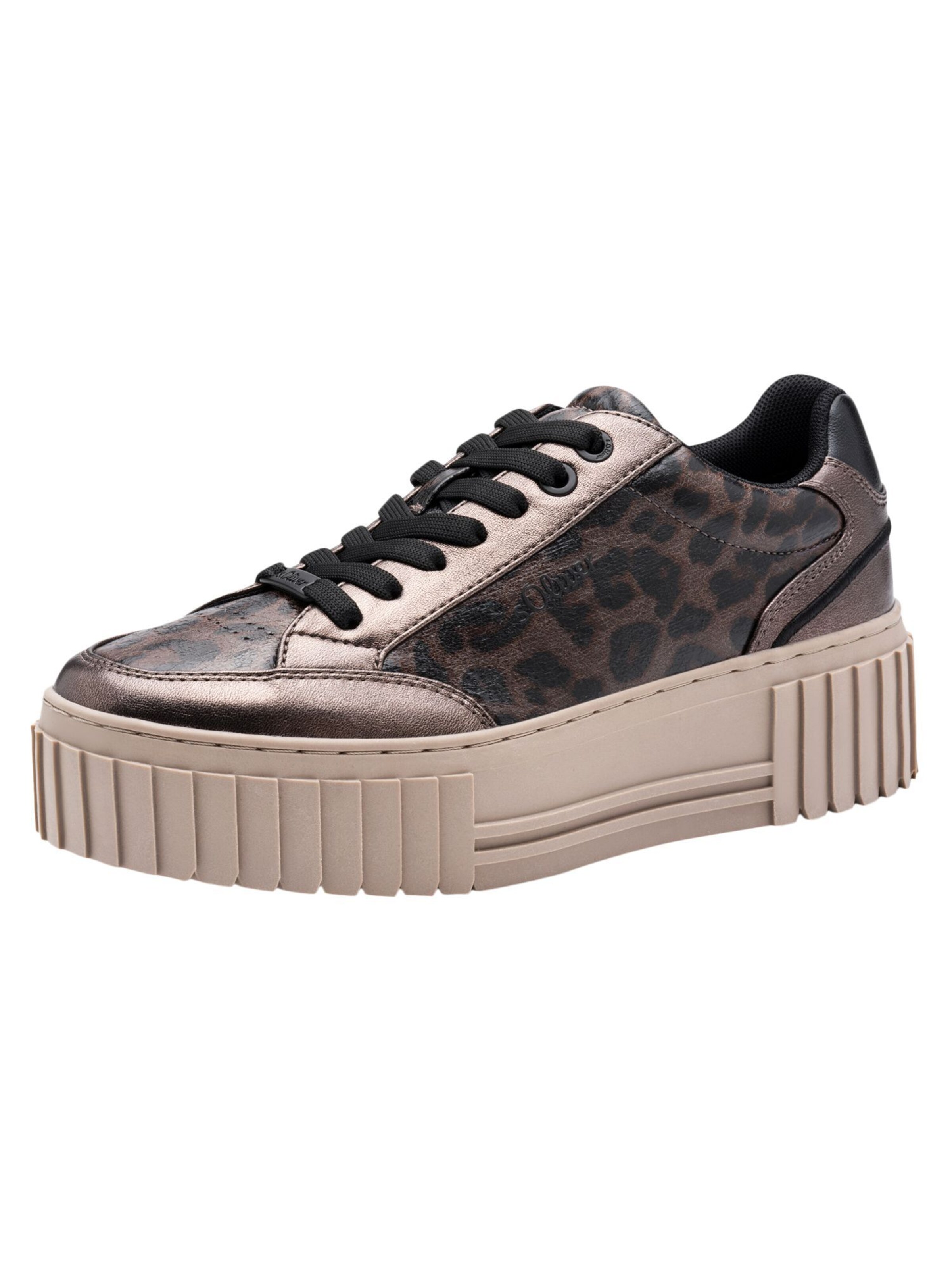 Sneaker bassa di s.Oliver in marrone: frontale