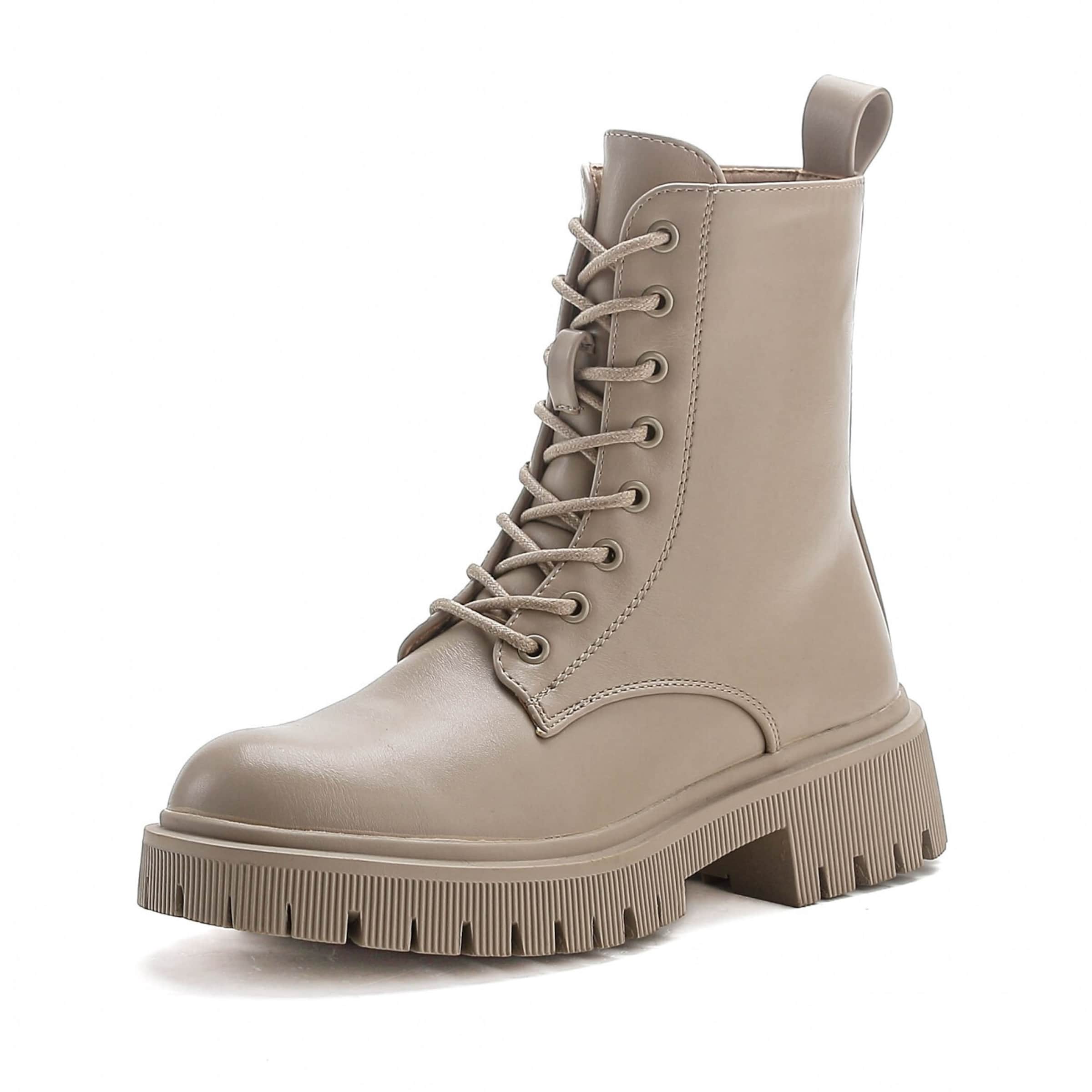 Elara Schnürstiefelette in dunkelbeige, Produktansicht