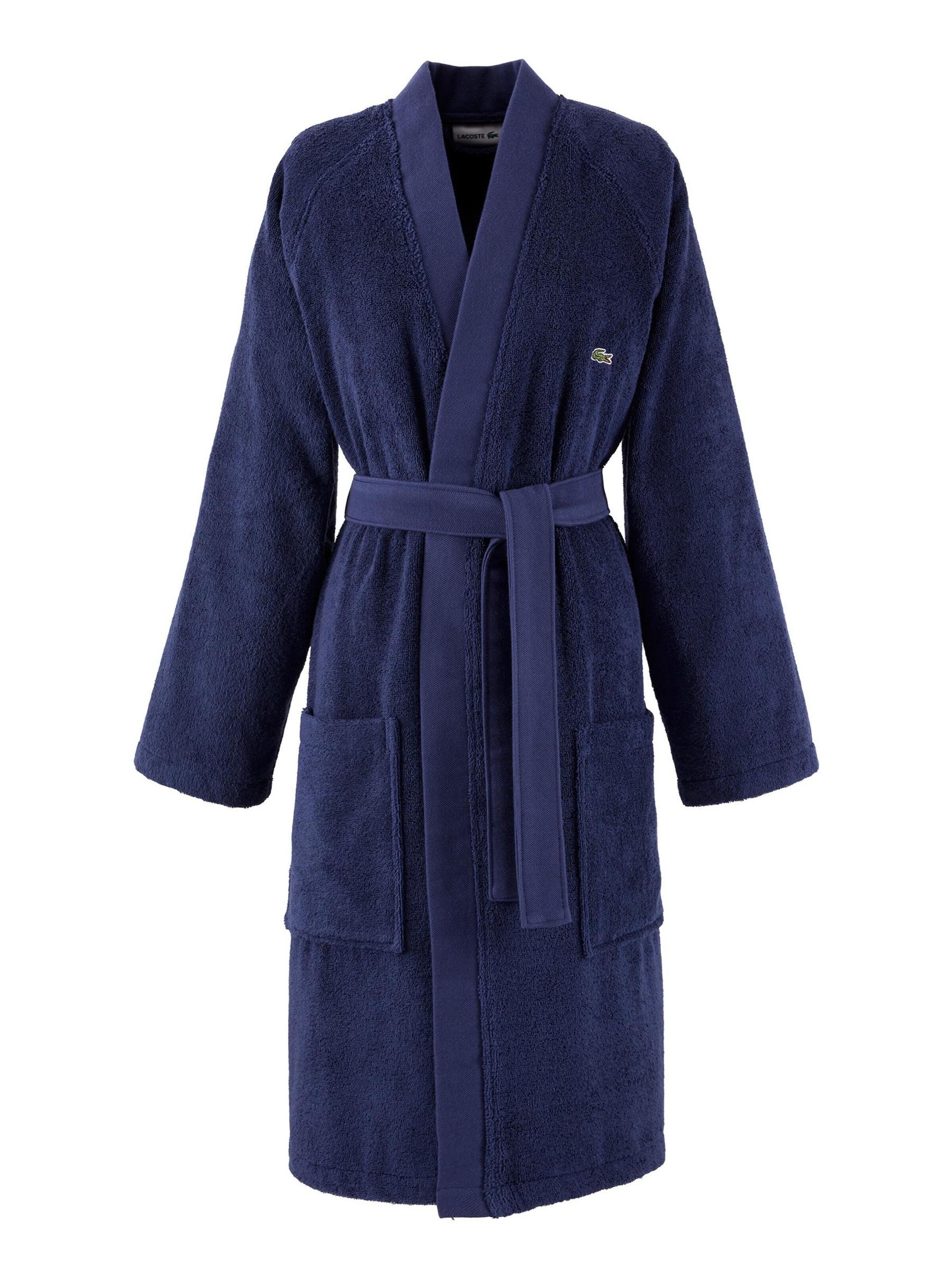 LACOSTE Bademantel lang 'LDEFILE'‌‌‌‌‌‌‌‌‌‌ in Blau: Vorderseite