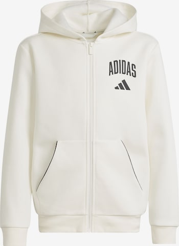 ADIDAS SPORTSWEAR Sportsweatjacka i vit: framsida