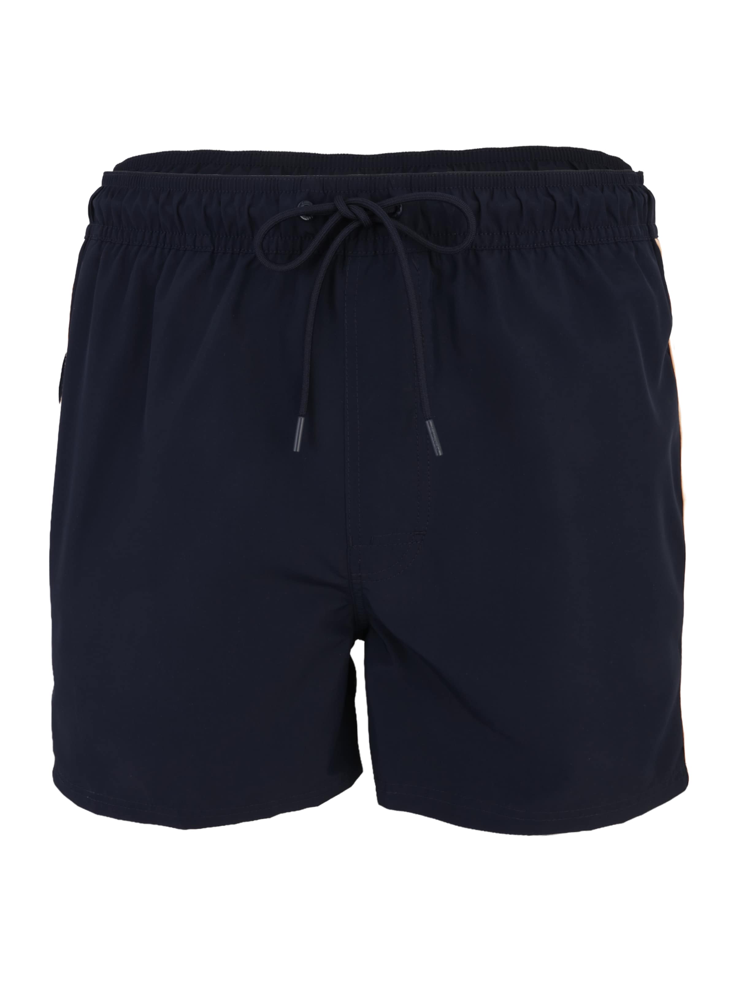 Calvin Klein Swimwear Board Shorts 'Drawstring' in Dark blue / Light grey / Apricot, Item view
