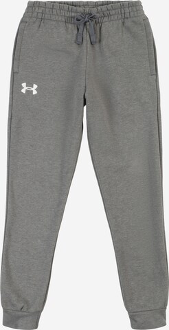 UNDER ARMOUR Tapered Workout Pants in Grey: front