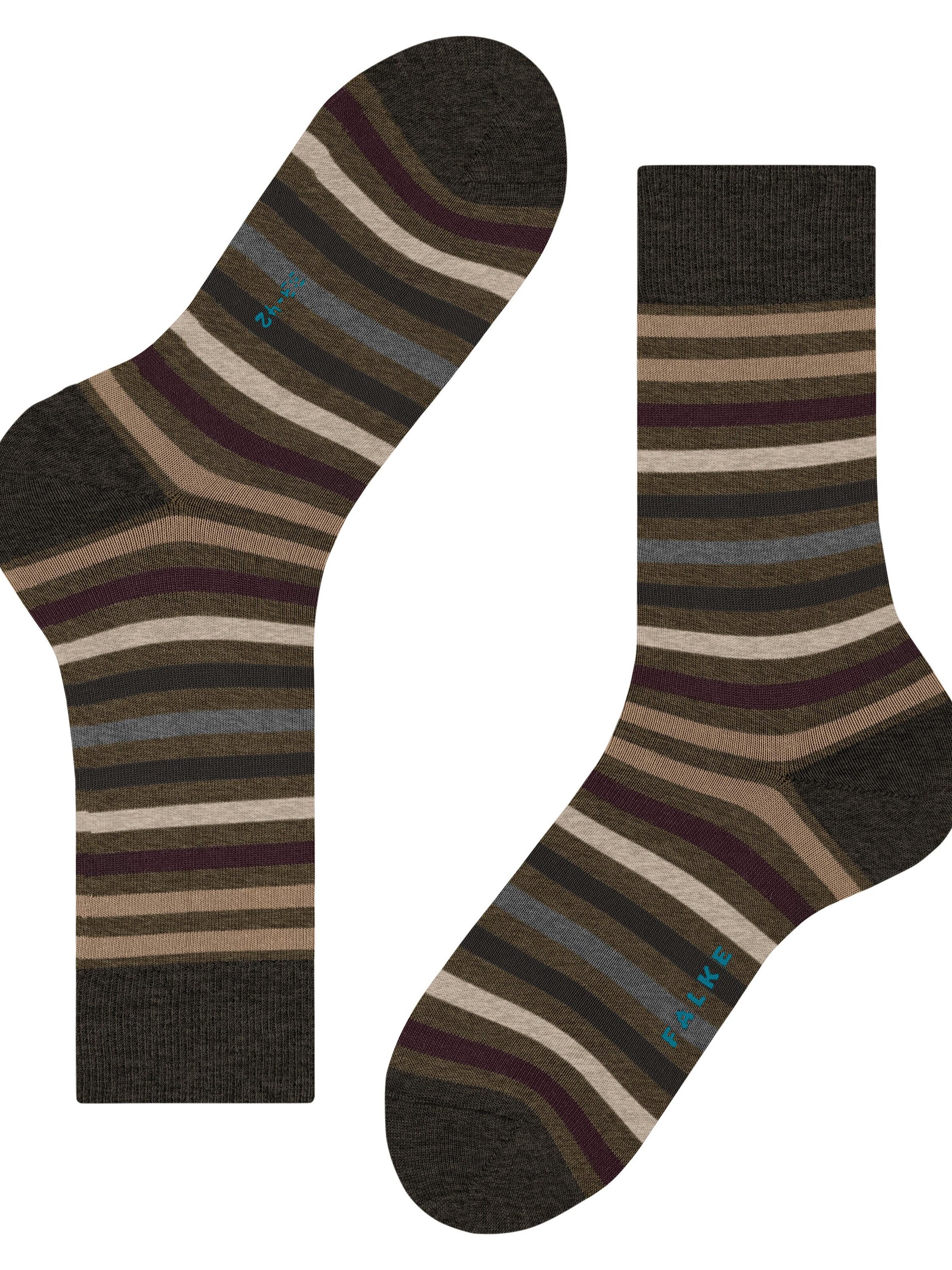 FALKE Socks 'Tinted Stripe' in Green