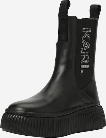 Karl Lagerfeld Chelsea boots in Zwart: voorkant