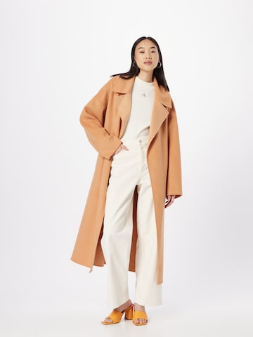 Calvin Klein Between-Seasons Coat in Orange