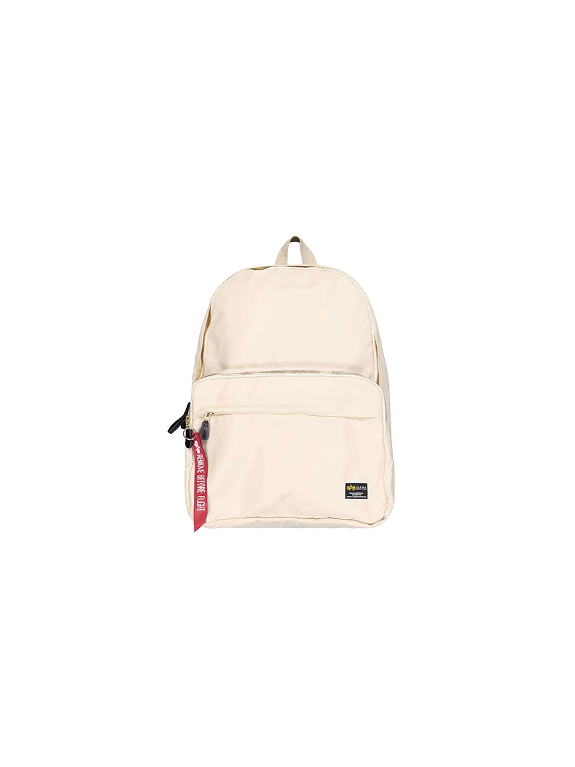 ALPHA INDUSTRIES Backpack 'Crew' in White: front