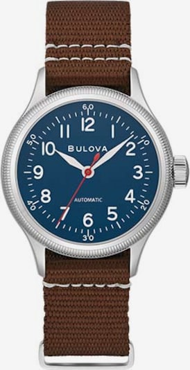 Bulova Analog Watch in Blue / Brown / Silver, Item view