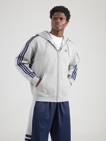 ADIDAS ORIGINALS Bluza rozpinana 'Adicolor' w kolorze szary: przód