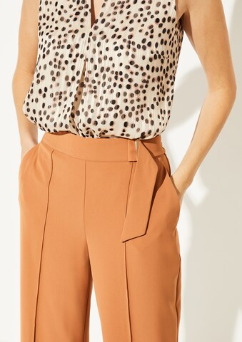 COMMA Wide leg Pleated Pants in Orange