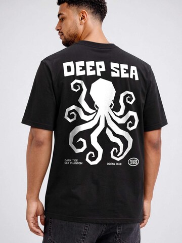 Neverless Shirt 'oktopus'‌ in Schwarz