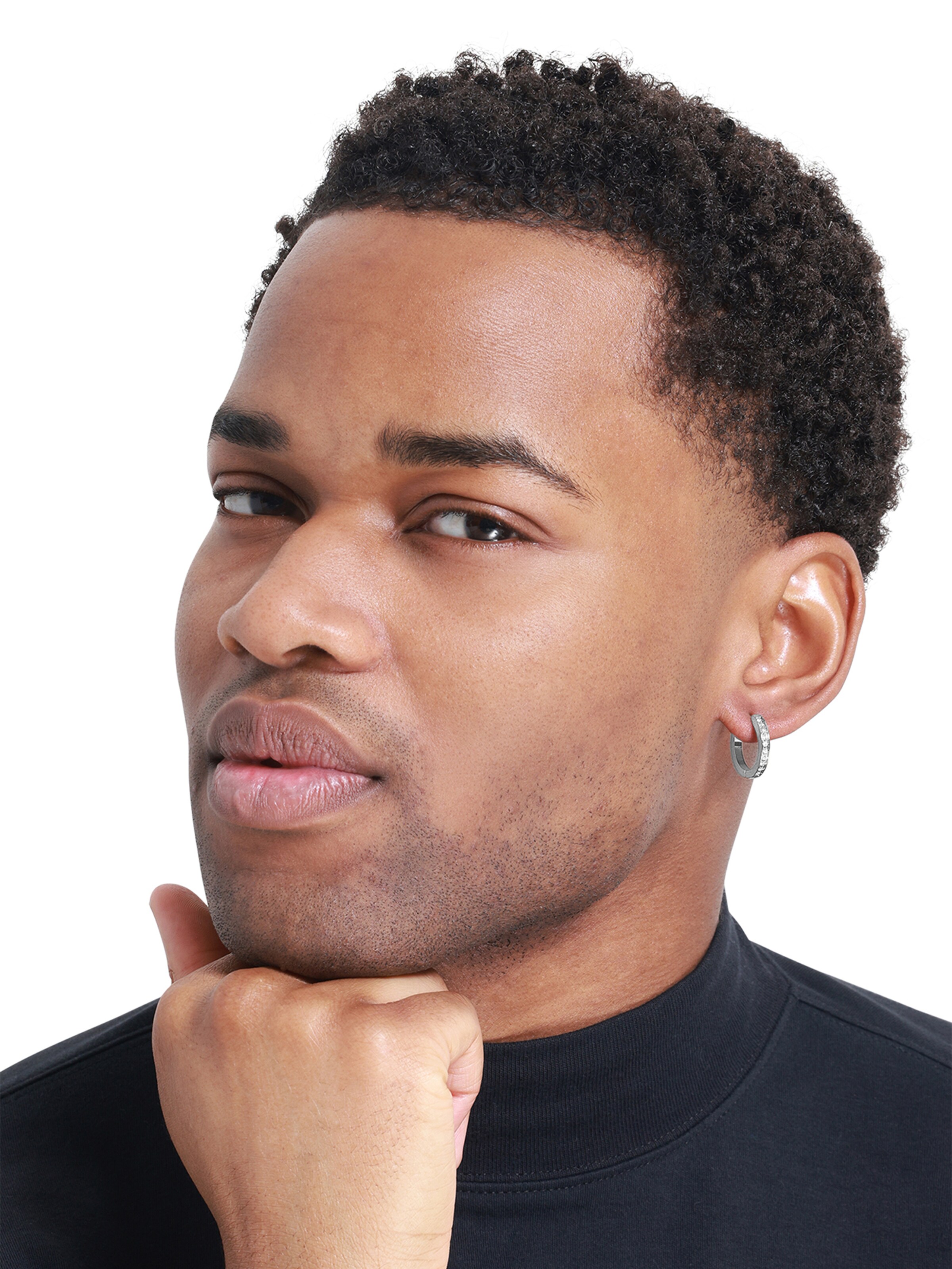 Heideman Ohrring 'Jonas' in Silber: Vorderseite