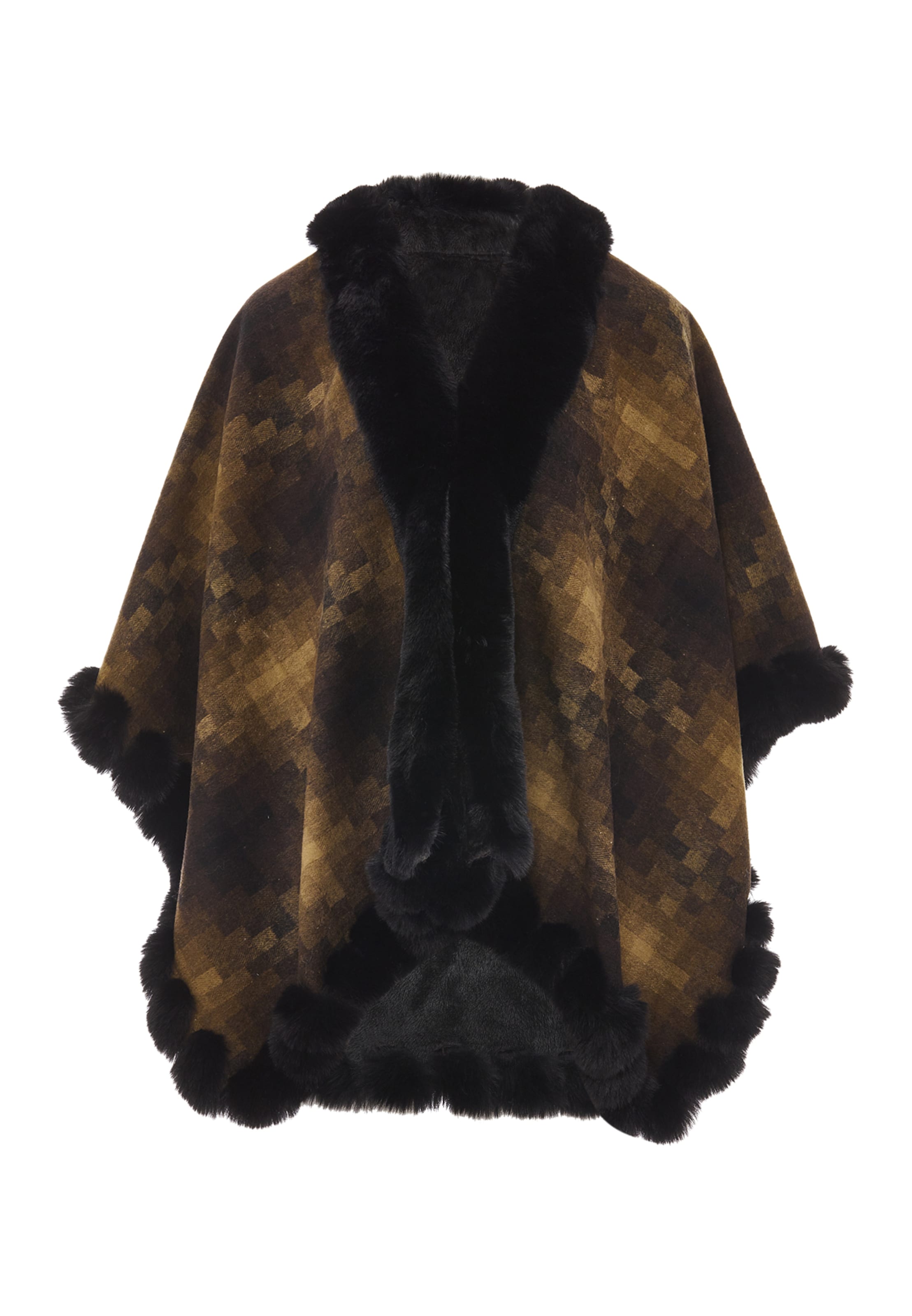 FRAULLY Cape in Bruin: voorkant