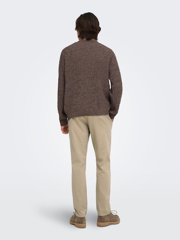 Only & Sons Regular Chino Pants 'SWEFT ' in Brown