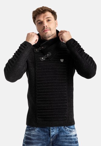 CIPO & BAXX Sweater in Black: front