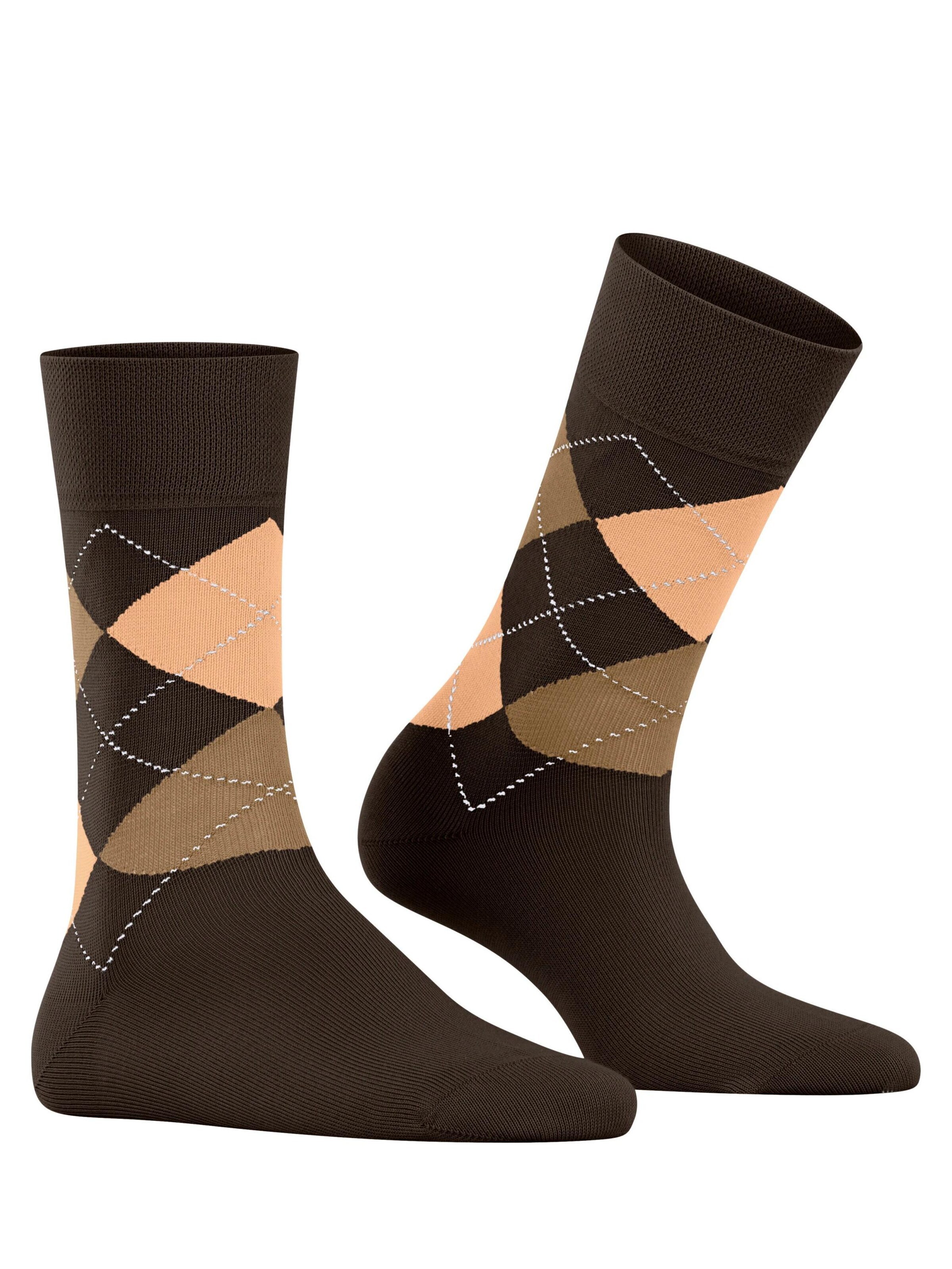 FALKE Socks 'Sensitive Argyle' in Brown