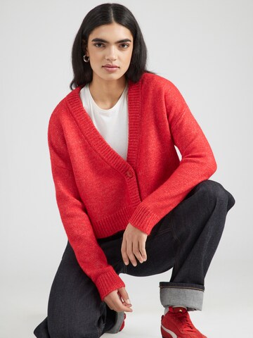 PIECES Strickjacke 'PCJIMMA' in Rot: Vorderseite