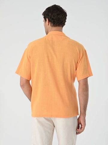 Antioch Regular fit Button Up Shirt in Orange