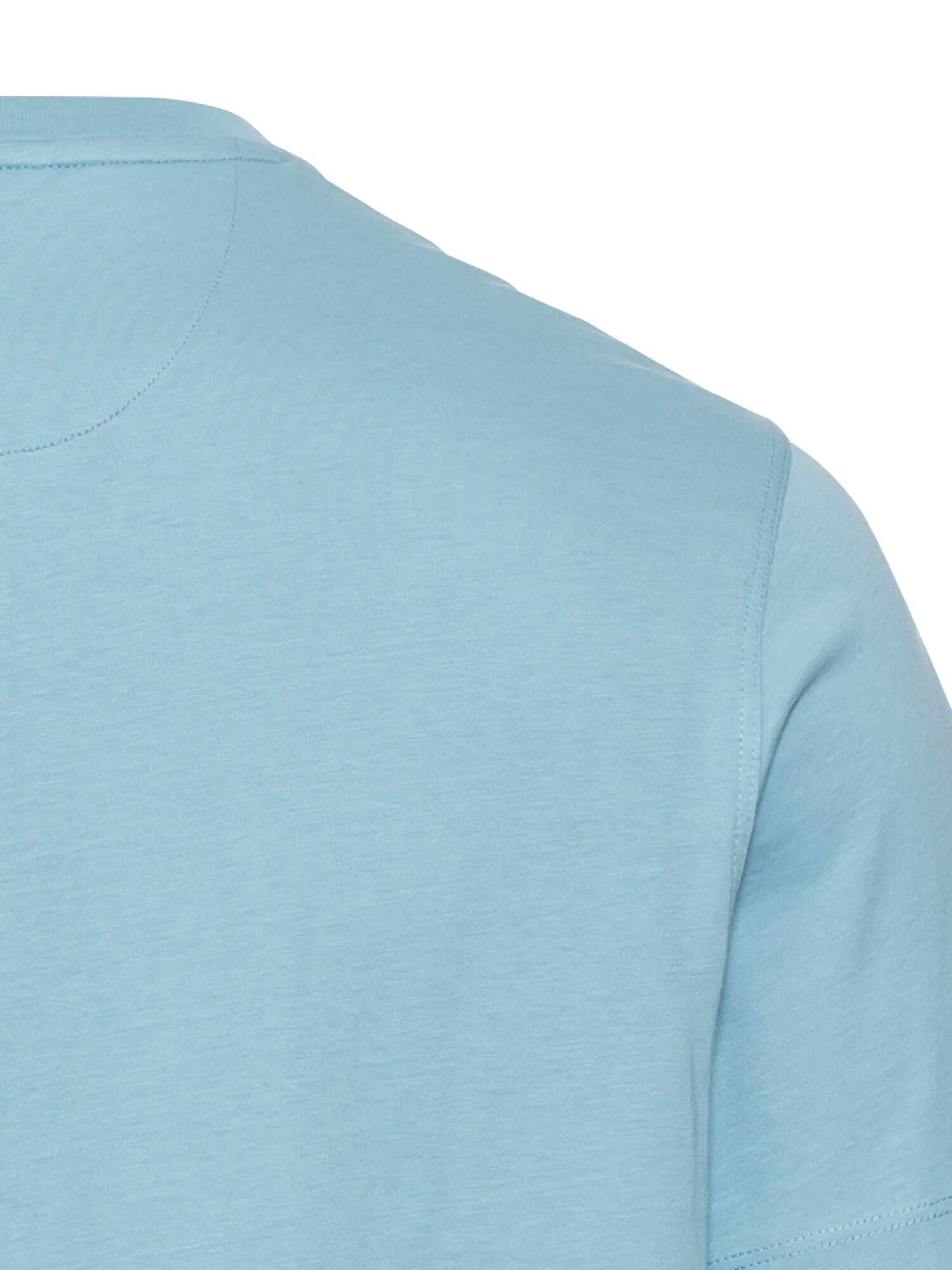 CAMEL ACTIVE Kurzarm Henley in Blau