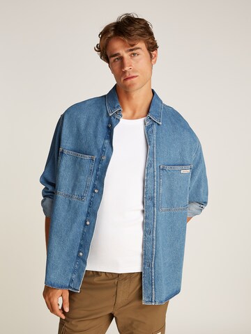 Calvin Klein Jeans Comfort fit Overhemd in Blauw: voorkant