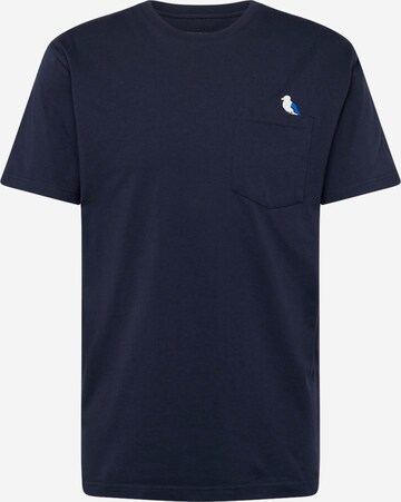 T-Shirt Cleptomanicx en bleu : devant