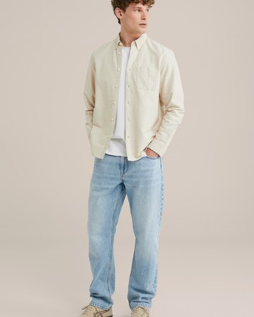 WE Fashion Regular Fit Skjorte i beige