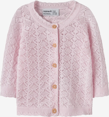 Cardigan NAME IT en rose : devant