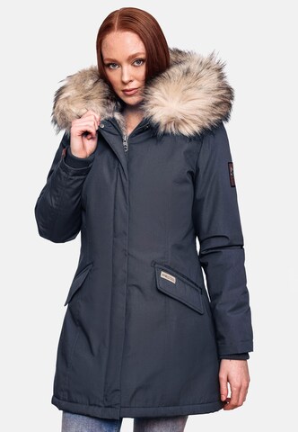 NAVAHOO Winter coat 'Cristal' in Blue: front