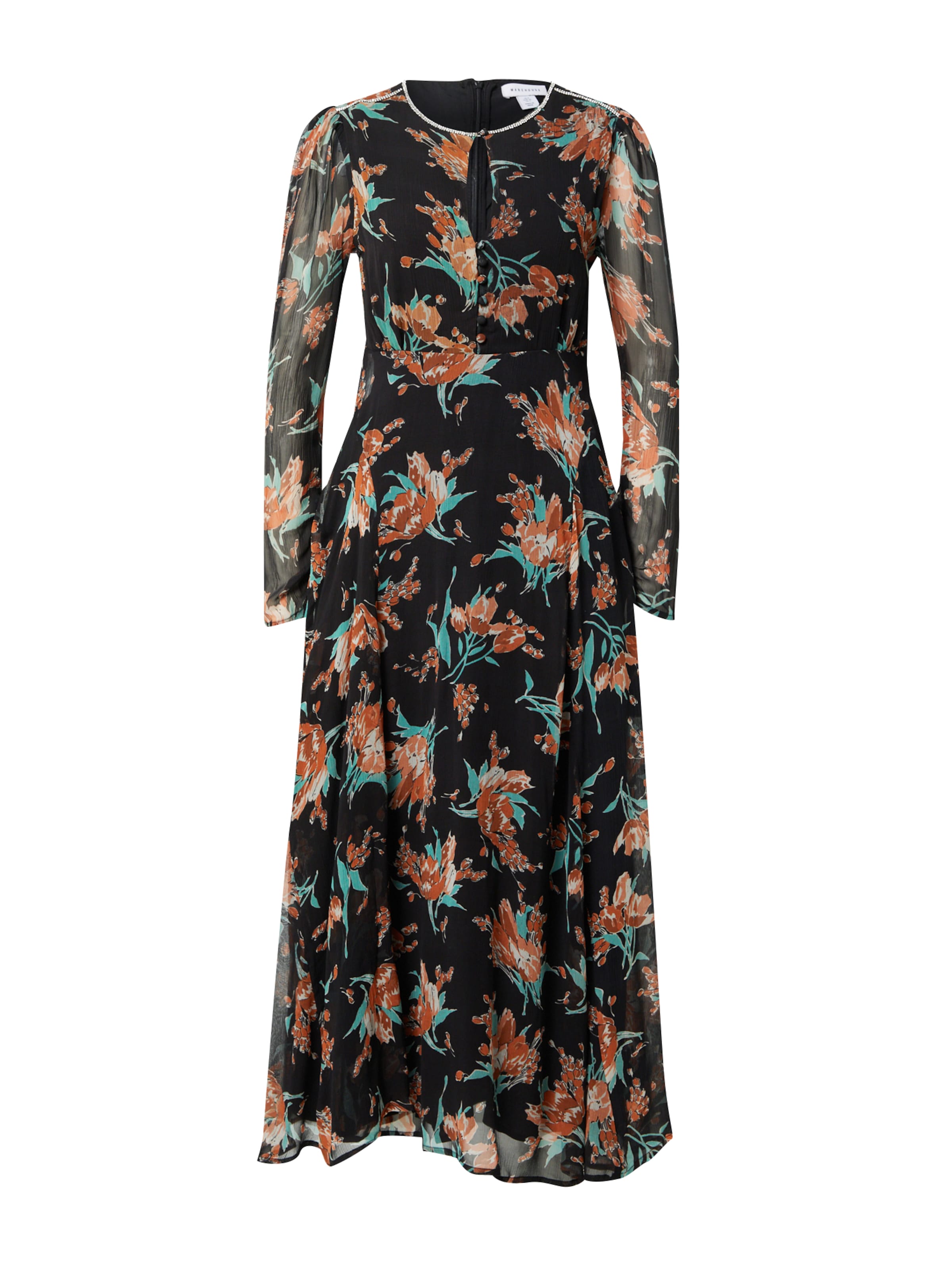 Rochie de la Warehouse pe negru: față